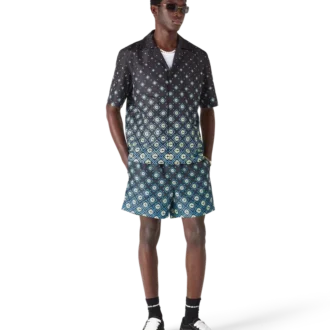 Pantaloncini con stampa Monogram nero sfumato