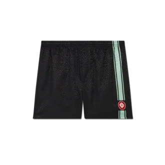 Pantaloncini da bagno a righe jacquard con monogramma