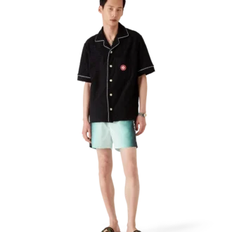 Pantaloncini da bagno in jacquard con monogramma sfumato