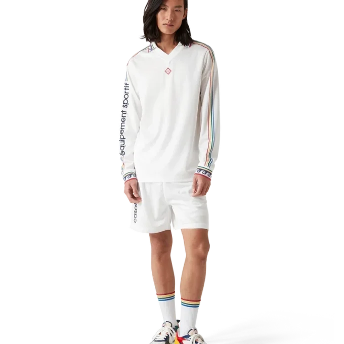 Pantaloncini da calcio in jacquard con monogramma