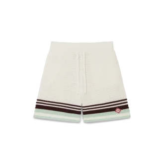 Pantaloncini da tennis in cotone all’uncinetto