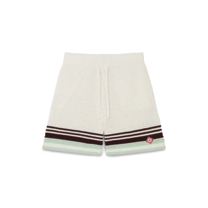 Pantaloncini da tennis in cotone all’uncinetto