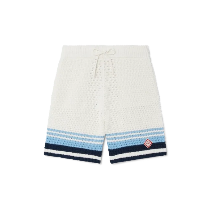 Pantaloncini da tennis in cotone all’uncinetto