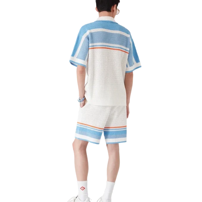 Pantaloncini da tennis in cotone all’uncinetto