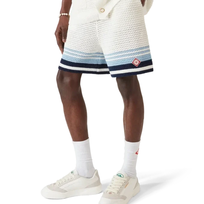 Pantaloncini da tennis in cotone all’uncinetto