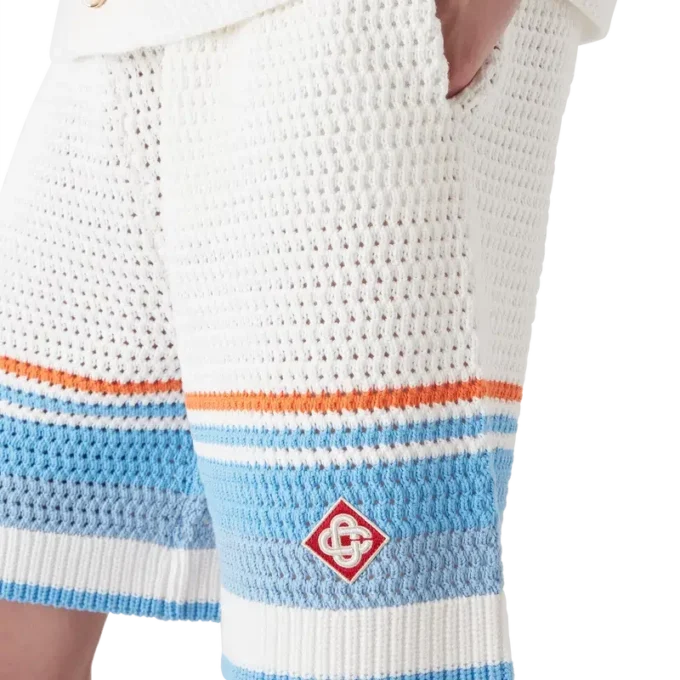 Pantaloncini da tennis in cotone all’uncinetto