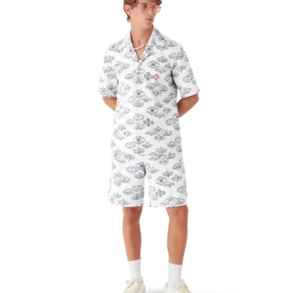 Pantaloncini da tuta con motivo jacquard