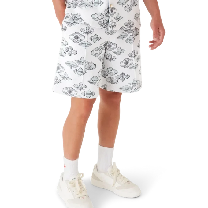 Pantaloncini da tuta con motivo jacquard