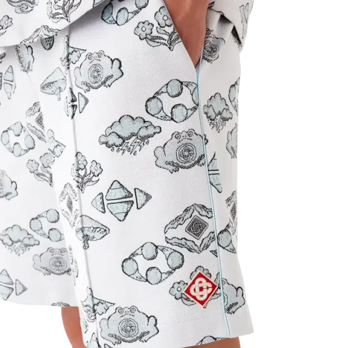 Pantaloncini da tuta con motivo jacquard