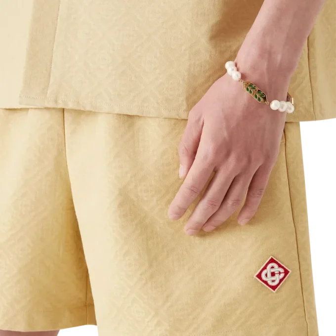 Pantaloncini in cotone jacquard Monogram