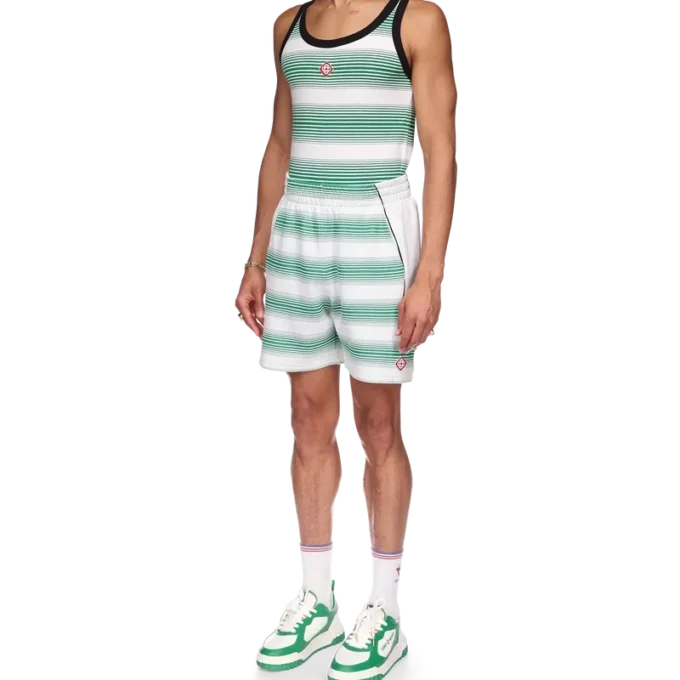 Pantaloncini in felpa a righe sfumate