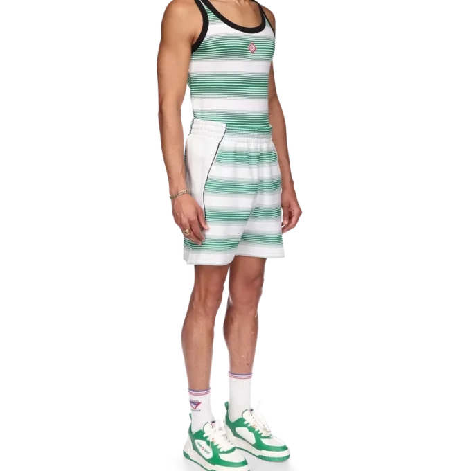 Pantaloncini in felpa a righe sfumate