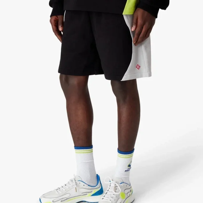 Pantaloncini in felpa con blocchi di colore