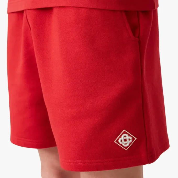 Pantaloncini in felpa con logo Red Diamond