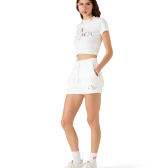 Pantaloncini in felpa con logo sovrapposto