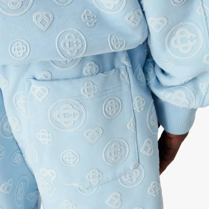 Pantaloncini in felpa con monogramma applicato