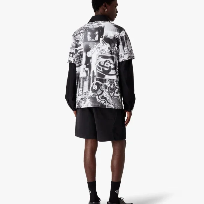 Pantaloncini in felpa con stampa floccata del logo Squash