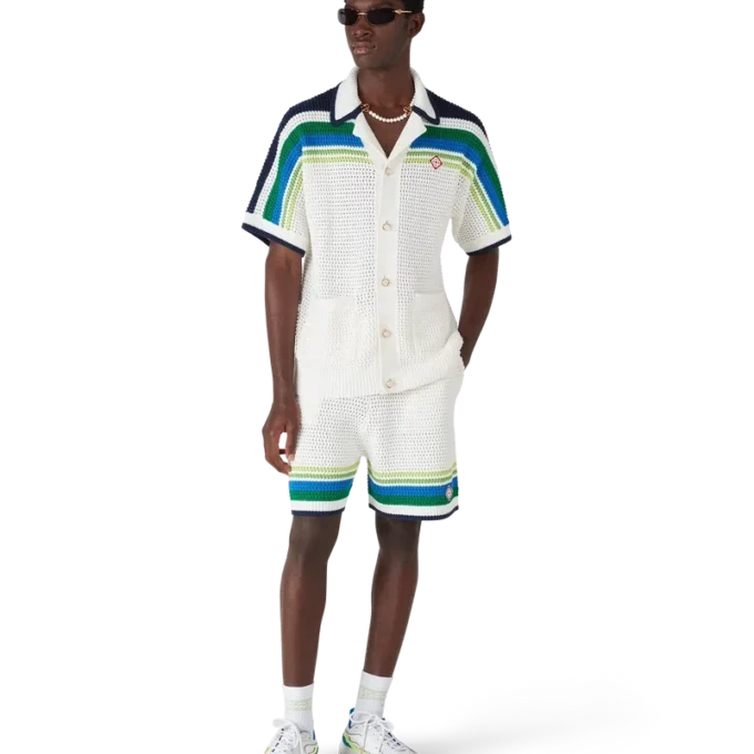 Pantaloncini in maglia a righe