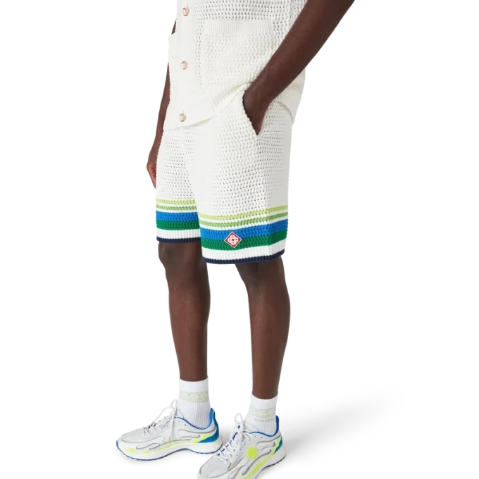 Pantaloncini in maglia a righe