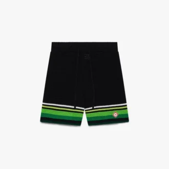 Pantaloncini in maglia all’uncinetto neri