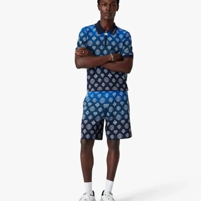 Pantaloncini in maglia con monogramma sfumato