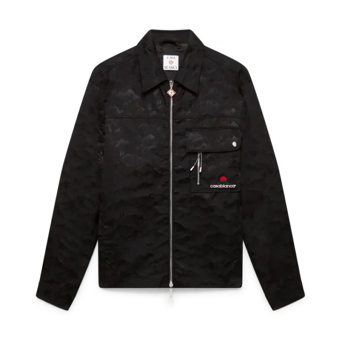 Pantaloncini in nylon con zip a maniche corte in stile mimetico