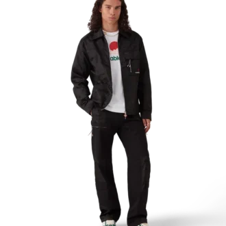 Pantaloncini in nylon con zip a maniche corte in stile mimetico