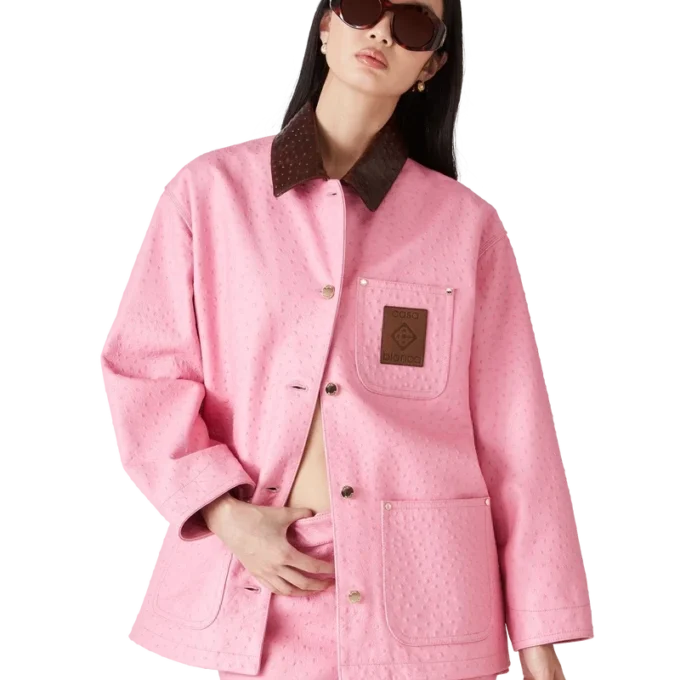 Pantaloncini in pelle goffrata