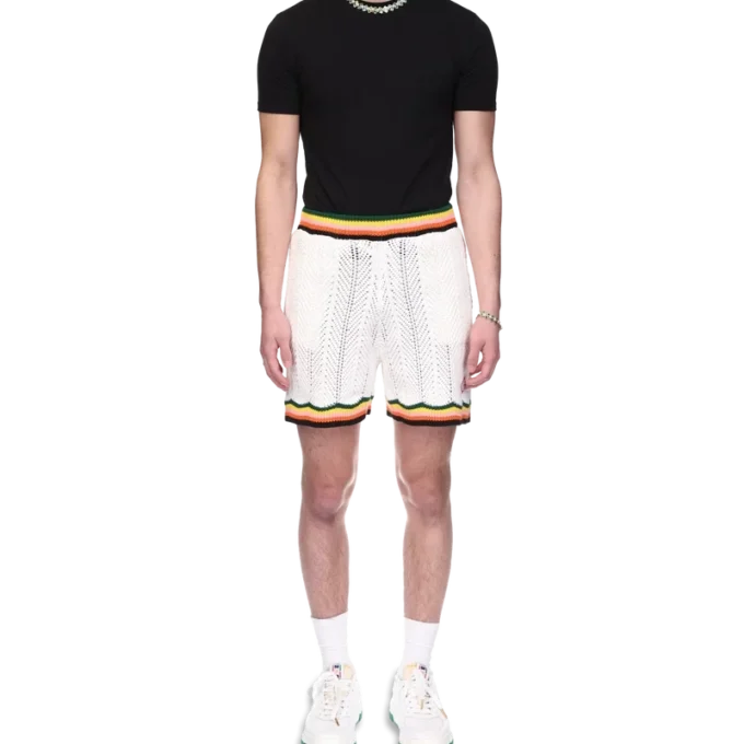 Pantaloncini in pizzo a zig-zag