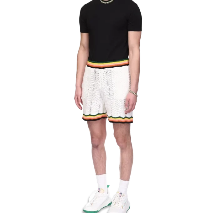 Pantaloncini in pizzo a zig-zag