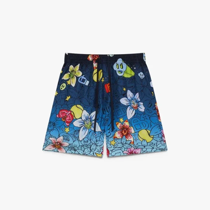 Pantaloncini in seta Collage D’icones Graphiques