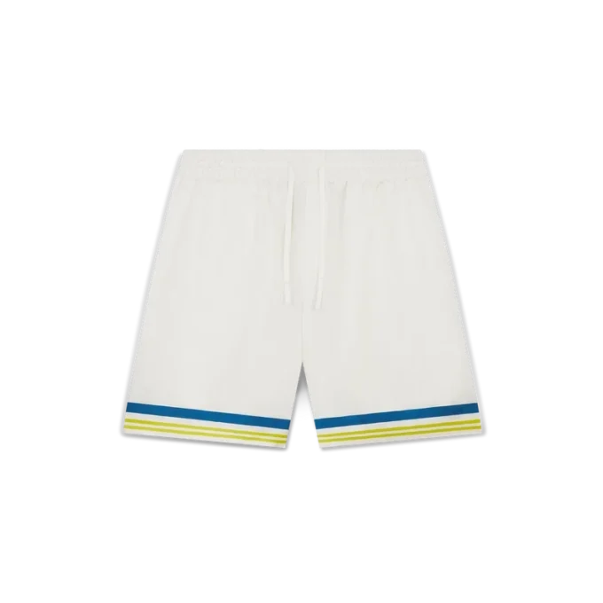 Pantaloncini in seta con icona del Flaming Tennis Club