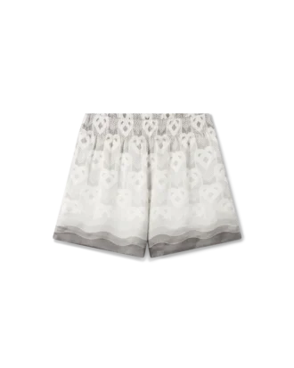 Pantaloncini in seta con Monogram Heart sfumato