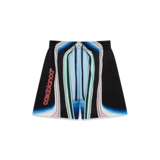 Pantaloncini in seta Graphic Mountain