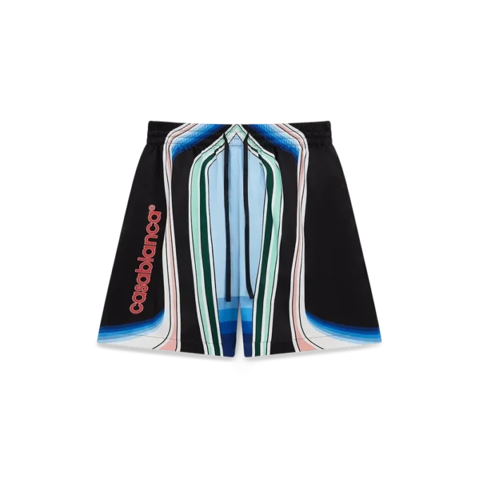 Pantaloncini in seta Graphic Mountain