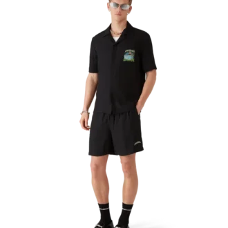 Pantaloncini in seta jacquard Volcano