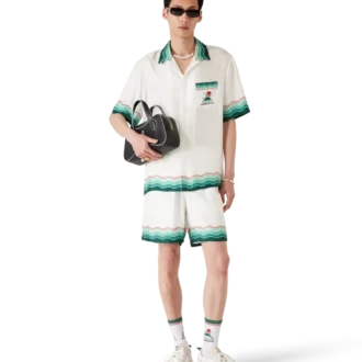 Pantaloncini in seta Montagne Ondulee