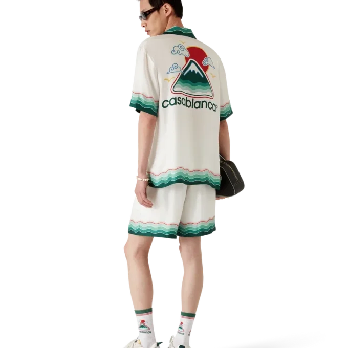 Pantaloncini in seta Montagne Ondulee