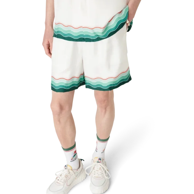 Pantaloncini in seta Montagne Ondulee