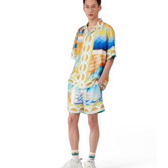 Pantaloncini in seta Surreal Pool