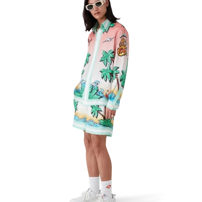 Pantaloncini in seta Tennis Club