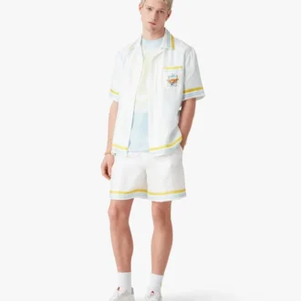 Pantaloncini in seta Tennis Landscape