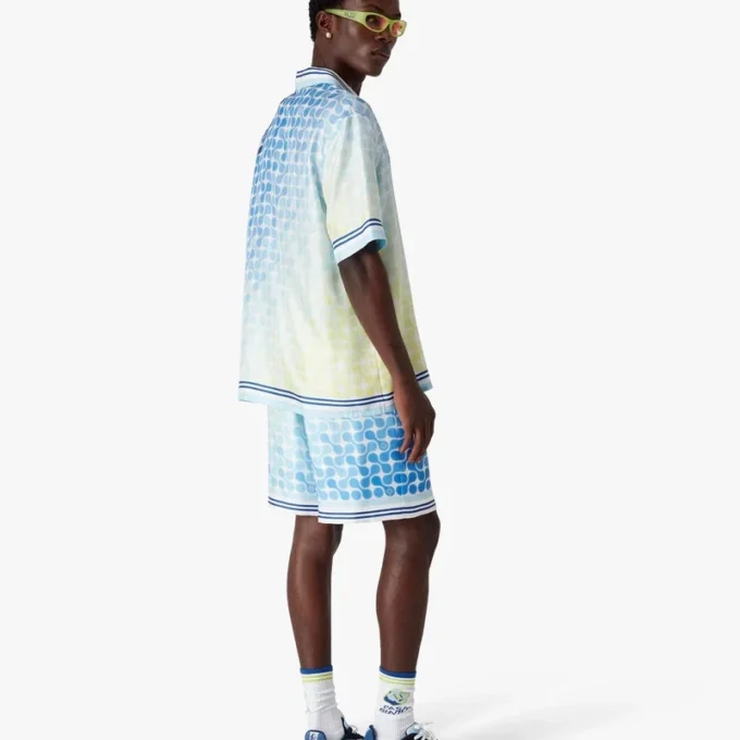 Pantaloncini in seta Tennis Tile