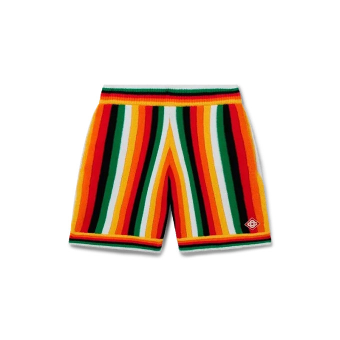 Pantaloncini in spugna a righe