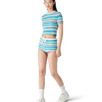 Pantaloncini in spugna a righe