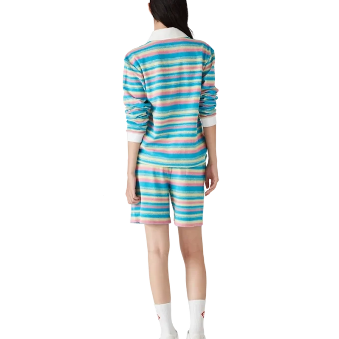 Pantaloncini in spugna a righe