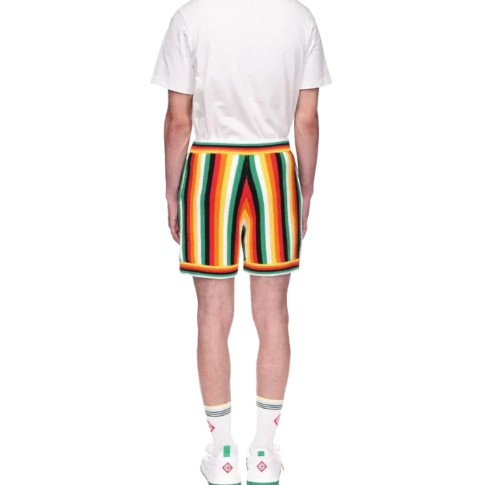 Pantaloncini in spugna a righe