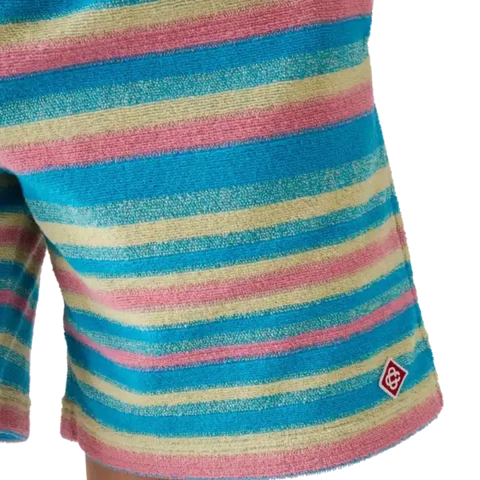 Pantaloncini in spugna a righe