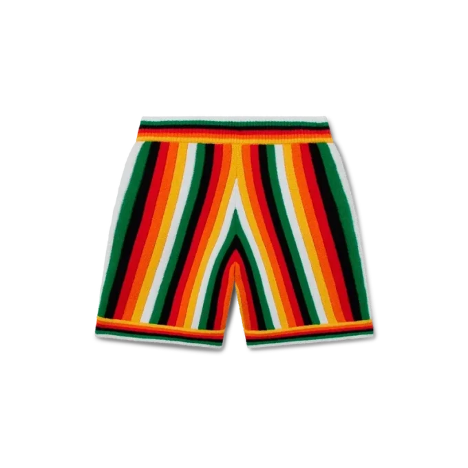 Pantaloncini in spugna a righe