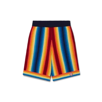 Pantaloncini in spugna a righe sfumate